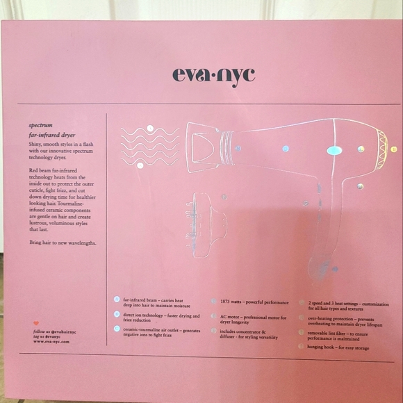 eva nyc Hair Eva Nyc 3piece Spectrum Infrared Hair Dryer Set Poshmark